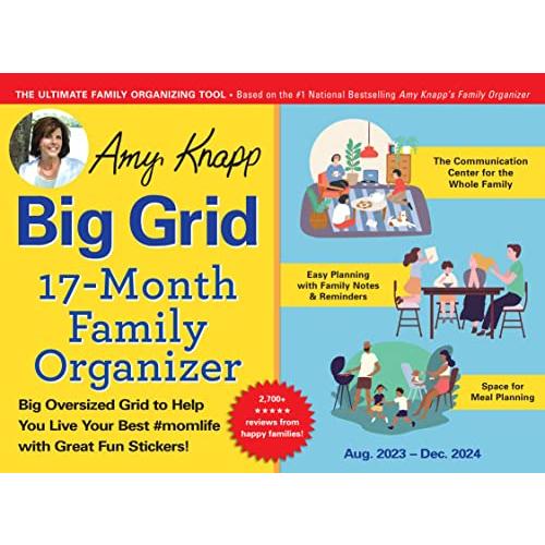 2024 Amy Knapp&apos;s Big Grid Family Organizer Wall Ca...