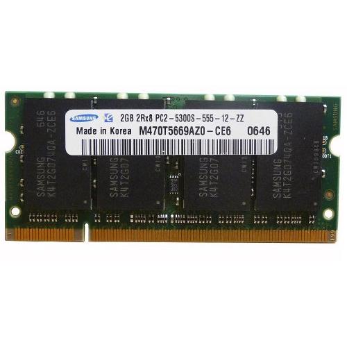 Samsung 2GB DDR2?PC2-5300?200-ピンノートパソコン用SODIMMメモリ【...