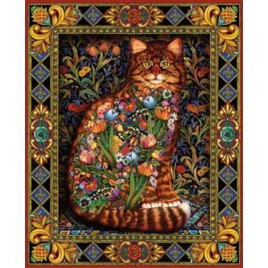 White Mountain Puzzles Tapestry Cat　輸入品【並行輸入品】