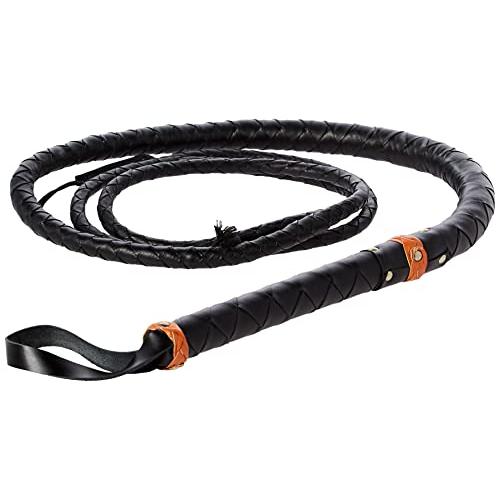 SZCO Supplies Hand Made Leather Bull Whip, 2.7m【並行...