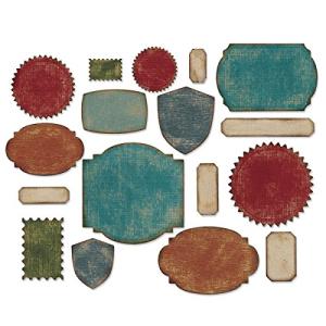 Sizzix Thinlits Dies 17/Pkg By Tim Holtz-Labels (並行輸入品)｜has-international