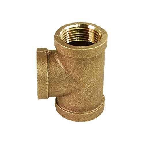 Everflow Supplies BRTE0100-NL 1-Inch Brass Tee, Le...