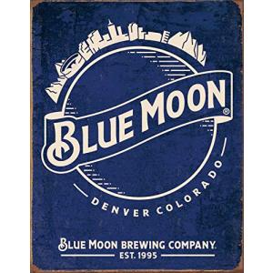 Blue Moon Beer Skyline Metal Tin Vintage Retro Tin Sign 32cm X 41cm by Desperate Ent. in USA 【並行輸入品】の商品画像