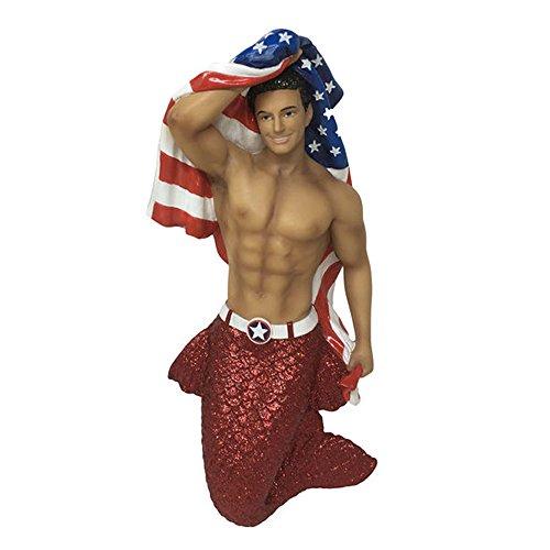 December Diamonds Patriot Merman with American Fla...