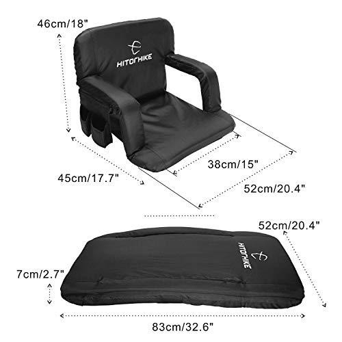 HITORHIKE スタジアムシート 観覧席やベンチ用 ポータブル リクライニング スタジアムシート...