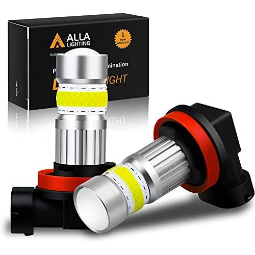 Alla Lighting 2800lm H8 H11 LED フォグライト電球 6500K キセノ...