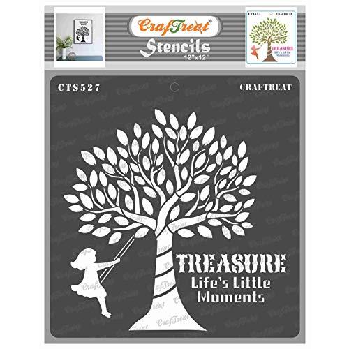 CRAFTREAT Home Decor II ステンシルテーマ 12&quot;X12&quot; ホワイト CTS5...