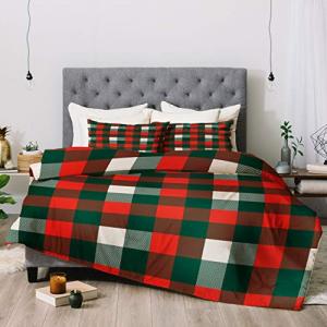 Deny Designs Zoe Wodarz クリスマス 格子縞 掛け布団セット 枕カバー付き ツイン マルチ 【並行輸入品】の商品画像
