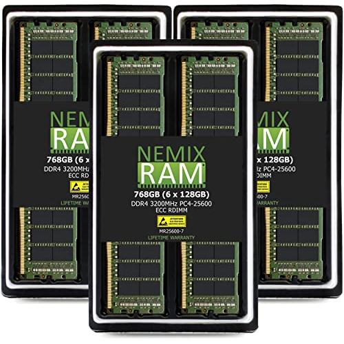 NEMIX RAM 768GB (6X128GB) DDR4-3200 PC4-25600 ECC ...