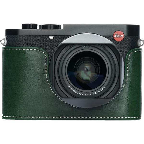 カメラケース Leica Q3用 BMAOLLONGB ハンドメイド 本革 ハーフカメラケース バッ...