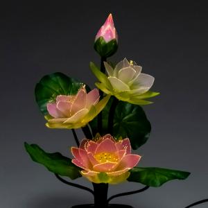 盆提灯 お盆 提灯 はす 造花 光る花 霊前灯...の詳細画像4