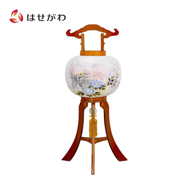 盆提灯 絹 二重 木製 新盆 初盆 お盆飾り ギフト 新盆御見舞 贈答用 モダン お供え 床置き 「...