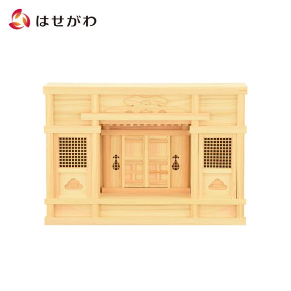 神棚 モダン おしゃれ シンプル コンパクト 神殿 国産 日本製 御簾（みす）付き 薄型 「平箱宮 ...