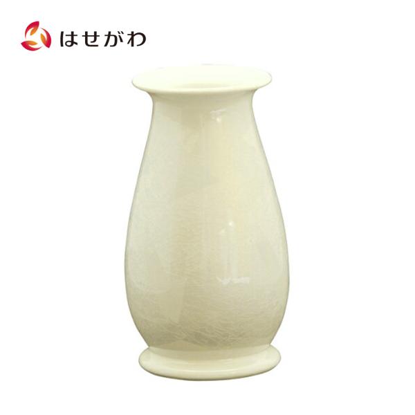 仏壇 仏具 九谷焼 花立 お盆 盆提灯 提灯 お彼岸 法事 「花瓶 銀彩ホワイト 6号（高さ18.5...