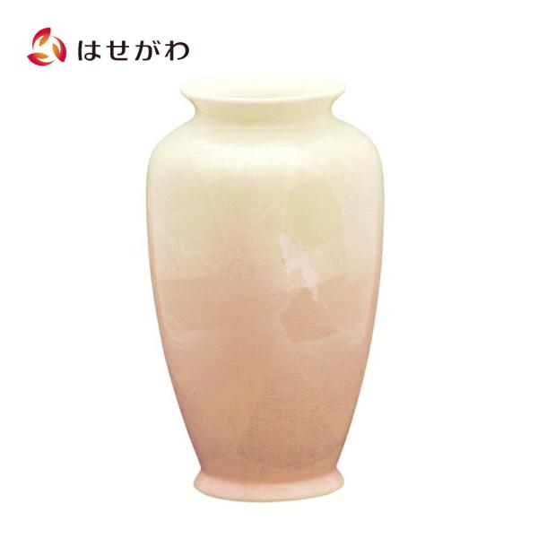 仏壇 仏具 九谷焼 花立 お盆 盆提灯 提灯 お彼岸 法事 「花瓶 銀彩ピンク 8号（高さ25ｃｍ）...