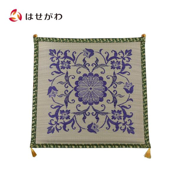 仏壇 座布団 ござ お盆 盆提灯 提灯 夏 「御前ござ布団 新唐草 ６３２」 お仏壇のはせがわ