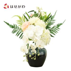 盆提灯 LED グラスファイバー 造花 花 霊前灯 新盆 初盆 提灯 胡蝶蘭 ギフト 新盆御見舞 贈答用 お供え 「新型 ルミナス 胡蝶蘭 静」 お仏壇のはせがわ