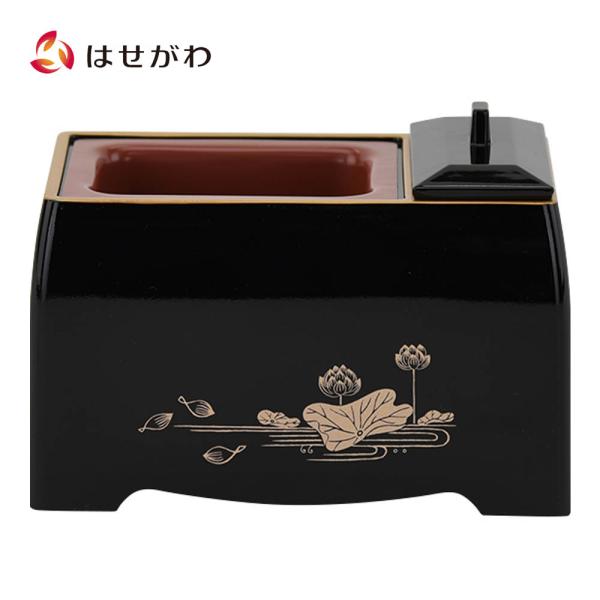 香炉 焼香用 焼香 お焼香 抹香 盆提灯 提灯 葬儀 法事 法要 「焼香炉 ＰＣ 黒 蓮 5.0」 ...