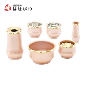 お仏壇のはせがわ 仏具 小物 仏具セット モダン ミニ「六具足 ルフラ