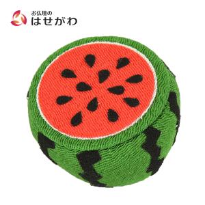 お供え かわいい 果物 ちりめん コンパクト 贈答用 お盆 お彼岸 仏壇 仏具 スイカ 西瓜 「甘美2 香の果 すいか」 お仏壇のはせがわ