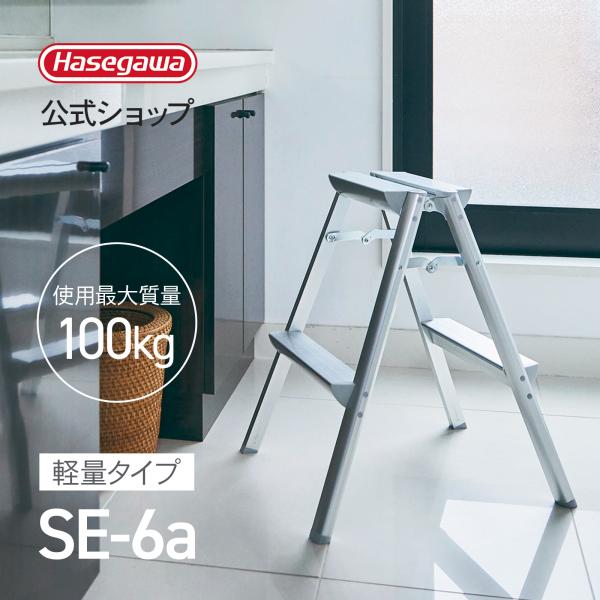 踏み台 SE-6a シルバー 軽量踏み台 2段 56cm 長谷川工業 hasegawa