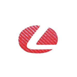 ハセプロ マジカルカーボン ステアリングエンブレム用 レクサス2 レギュラーカラー レッド CESL...
