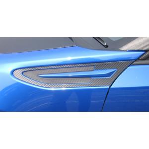 86 トヨタ スバル BRZ 用 カーボン色部品サイドウインドウルーバー