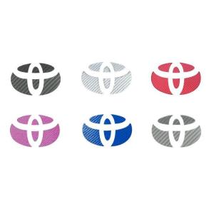 トヨタ TOYOTA ステアリングエンブレム レギュラーカラー マジカルカーボン トヨタ1 ハセプロ CEST-1｜hasepro