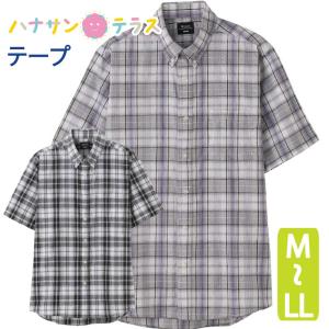 シャツ 半袖 ワンタッチテープ シアサッカー シニアファッション