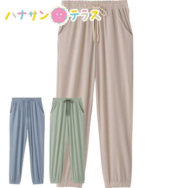 さらさらストレッチ総ゴムパンツ M L  レディース 婦人 用　　
