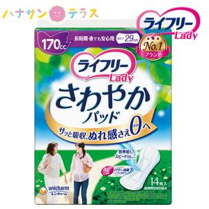 ライフリー さわやかパッド 長時間 夜でも安心用 170cc 14枚入 12袋