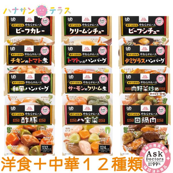 介護食 ムース食 エバースマイル 洋食 中華 12種セット 大和製罐 介護食品 レトルト とろみ 嚥...