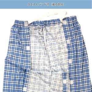 介護用パジャマ マジックテープ 全開 フルオー...の詳細画像5