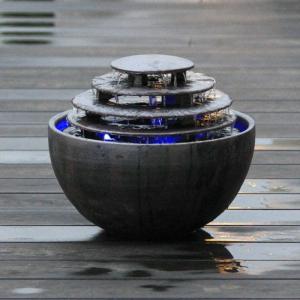 信楽焼 つくばい 水音の電動ツクバイ 循環式 陶器ツクバイ 蹲 水琴窟