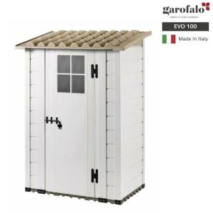 物置 おしゃれ 屋外 イタリア製ガーデンシェッド トスカーナ エヴォ 100 プラスチック樹脂製 収納庫