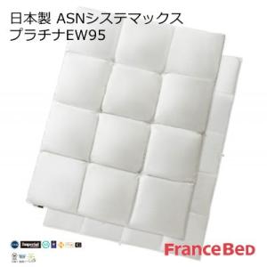 フランスベッド ポーランド産ホワイトグースダウン95％ 羽毛布団 AS N システマックス プラチナEW95 ダブル 190×210cm｜hashima-shinsou