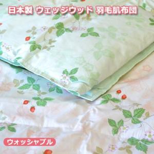 日本製 西川 ウェッジウッド 羽毛肌掛けふとん  ウォッシャブル シングル 150×210cm WW...