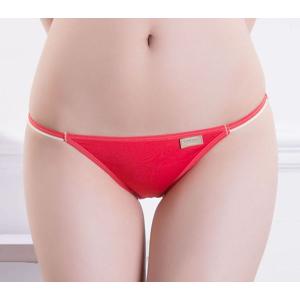 デイリーユース用 超浅ひも ビキニ 赤クロッチ黄...の商品画像