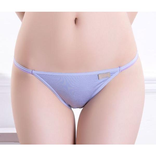 デイリーユース用 超浅 ひも ビキニ 薄青紫クロッチ薄紫 ショーツ パンティー panties