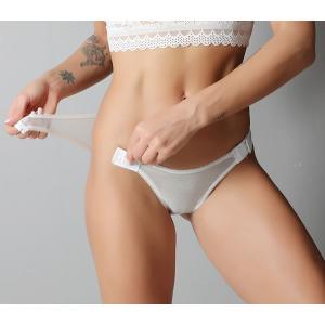 サイドホック 透け透けメッシュ ショーツ 白色 ...の商品画像