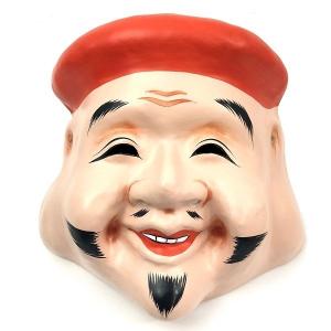 お面 【 岡目 おかめ 和紙製 】 (祭り小物 面 おめん お亀 阿亀 お多福
