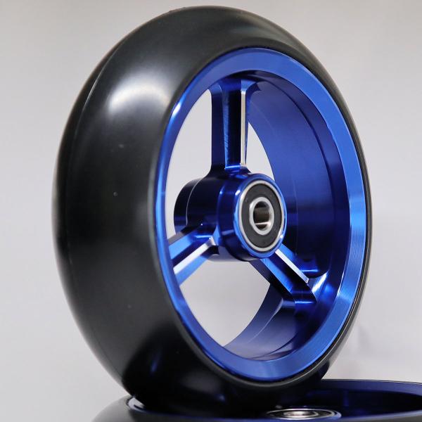 【dLITEキャスター】5インチ　ブルー　軽量・軽い転がり・リーズナブルな車いす用ワイドキャスター