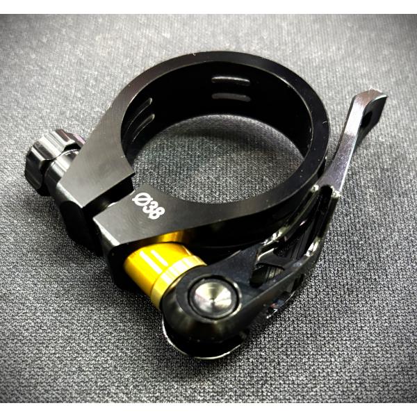 【RIDEA】　橋輪オリジナルシートクランプ　Φ38 ブラック