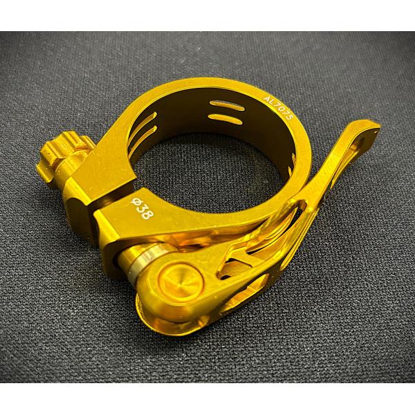 【RIDEA】　橋輪オリジナルシートクランプ　Φ38 ゴールド