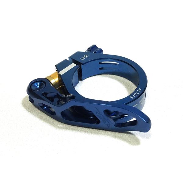 RIDEA　橋輪オリジナルシートクランプ　Φ41 ブルー