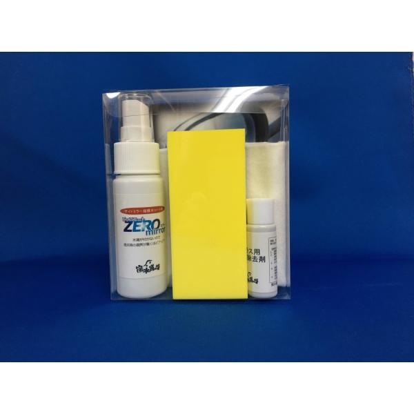 撥水道場　サイドミラー専用　ピュアコートZEROミラー 施工キット（ミラー16枚分）　超撥水　水滴が...