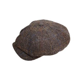 紳士 帽子 Wigens 8枚はぎ Harris Tweed エイトピースハンチング ツイード  5...