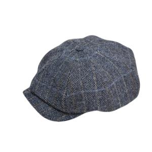 紳士 帽子 Wigens 8枚はぎ エイトピースハンチング ヘリンボーン ツイード 57から63cm...