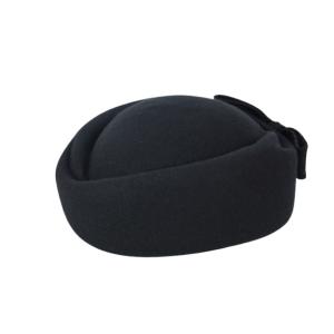 ウォッシャブルシルク混 UV遮へい率96% レディースハット ブラック 黒