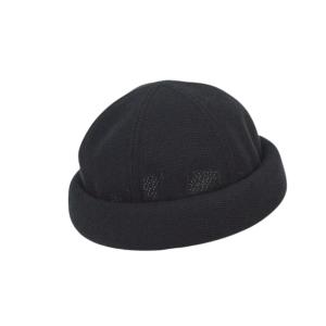 日本製 帽子職人手作り メッシュ ロールキャップ 3LからS 丸い つば無し 帽子 サグキャップ ブラック フィッシャーマンキャップ 春夏 ROLL-MESH｜hat-nishikawa